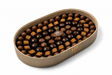 Elite Leather Chocolate Oval Tray / Beige
